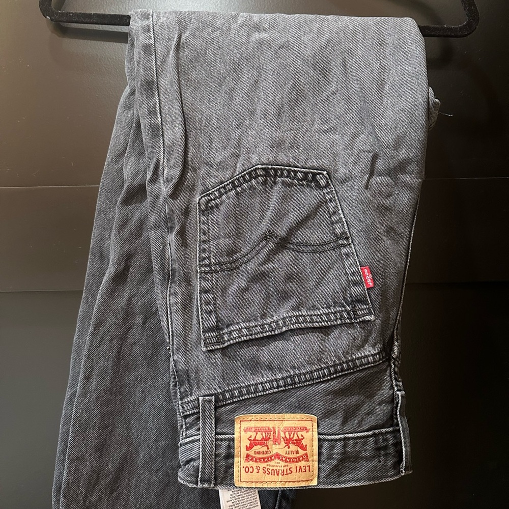 Levi's Charcoal /Black Mix between Straight Leg & Baggy Jeans